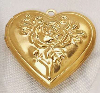 Rose Heart Locket Charm