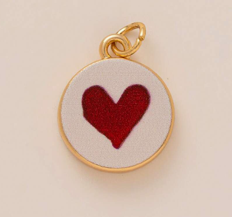 "Love Stamp" Coin Enamel Charm
