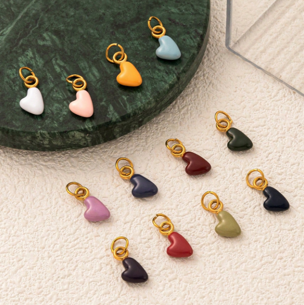 Birth Month Heart Charms