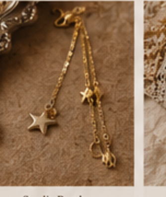 Starlit Pearl Chain Bookmark