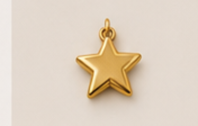 Simple gold charm