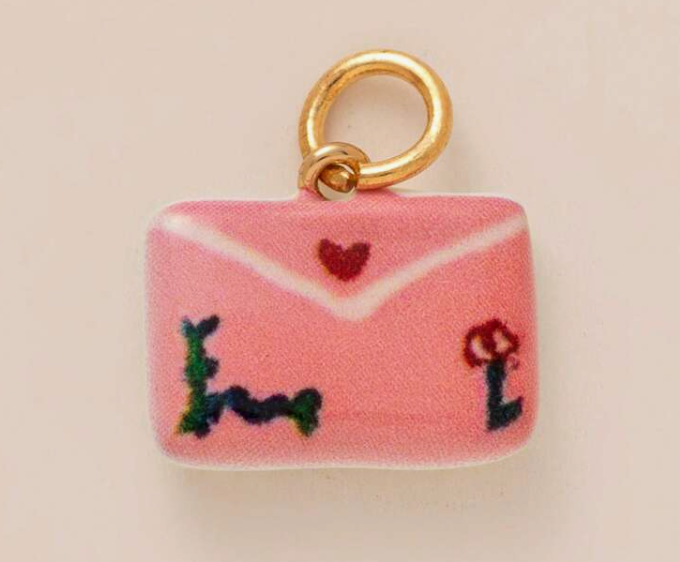 "Love Note" Enamel Charm