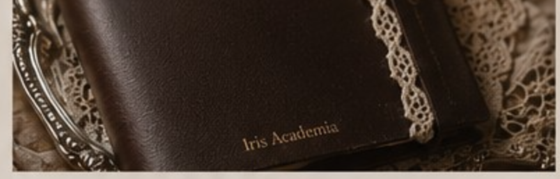 Sappho — A6 Bifold Journal in Iris Academia full-grain leather