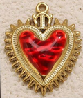 Victorian Sacred Heart Charm