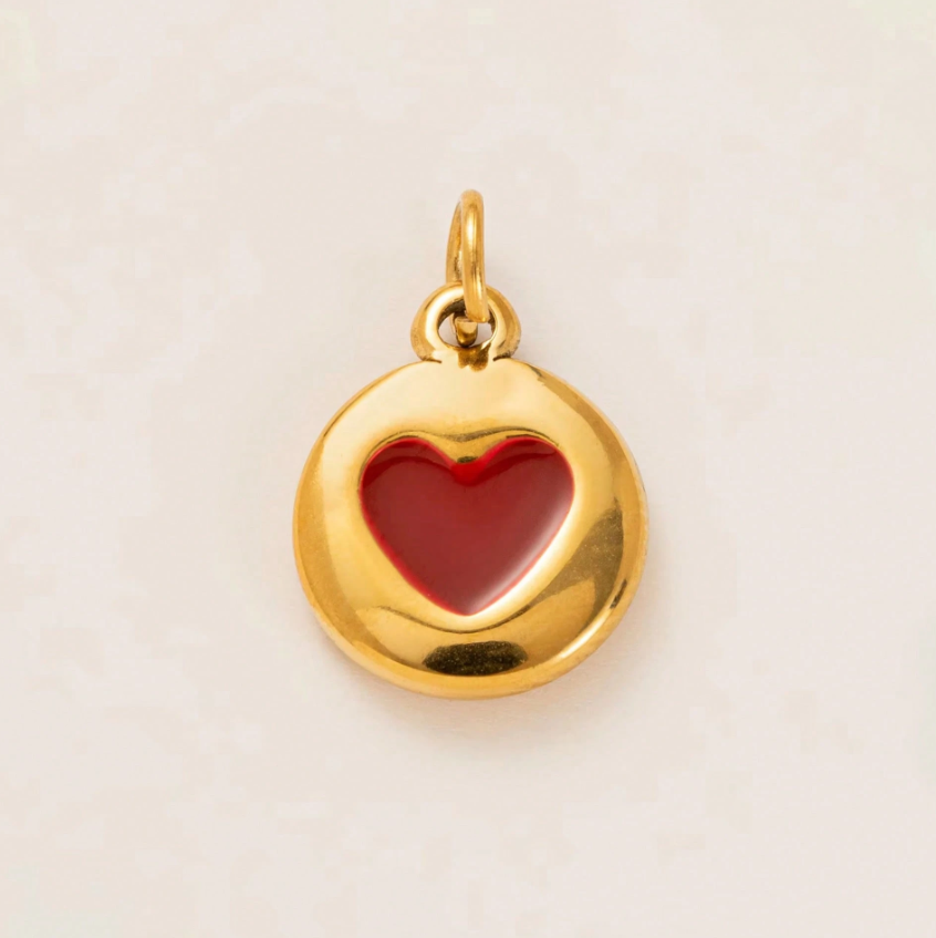 "Deep Love" Coin Enemal Charm
