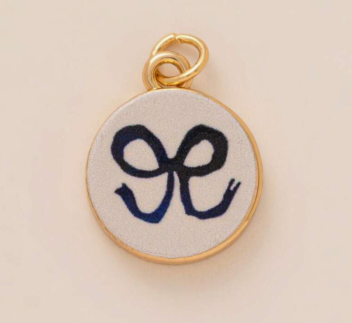 "Vintage Bow" Enamel Charm